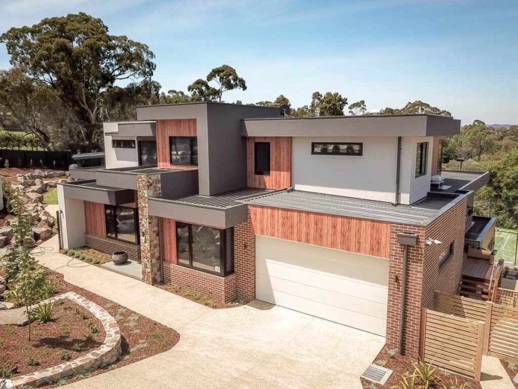 Knotwood cladding on a modern home in Australia